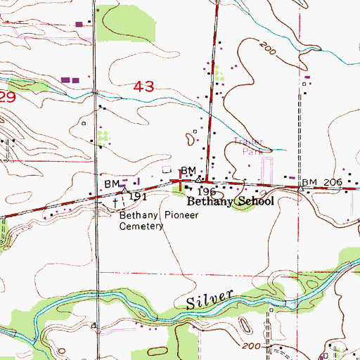 Topographic Map of Bethany, OR
