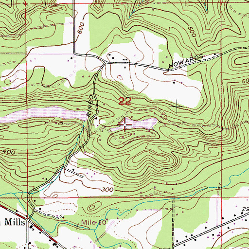 Topographic Map of Big Rock Lake, OR