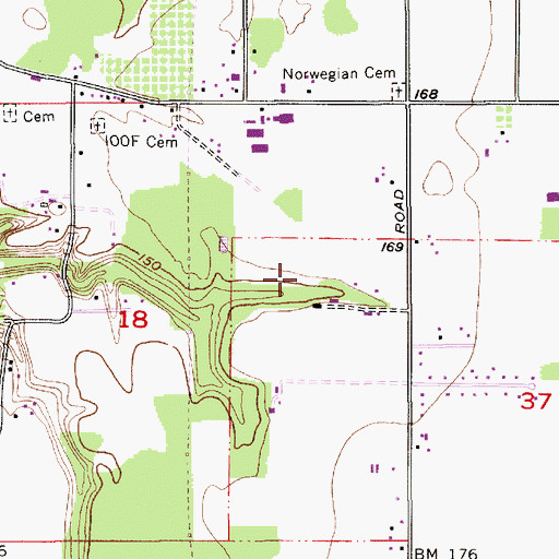 Topographic Map of Barlow Flats, OR