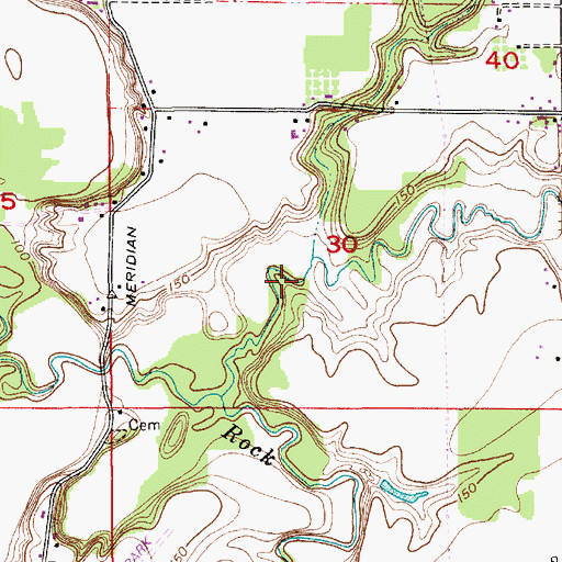 Topographic Map of Gut Creek, OR