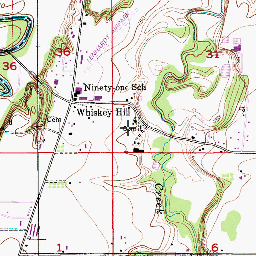 Topographic Map of Zion Mennonite Cemetery, OR