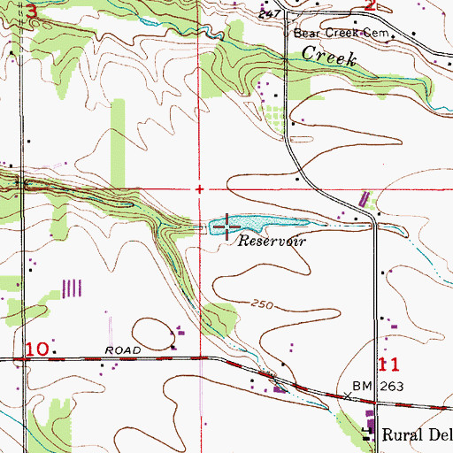 Topographic Map of Kyllo Reservoir, OR