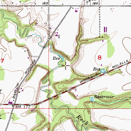 Topographic Map of Wills Creek, OR