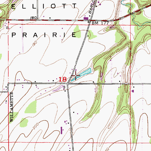 Topographic Map of Bremer Reservoir, OR