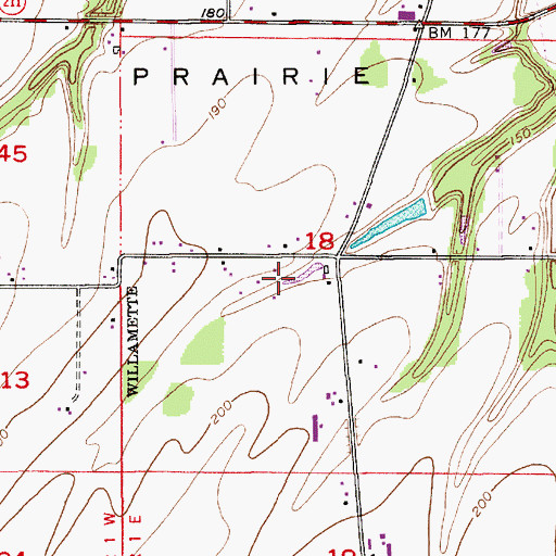 Topographic Map of Schneider Reservoir, OR