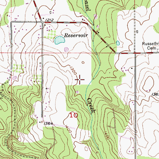 Topographic Map of Little Teasel Creek, OR