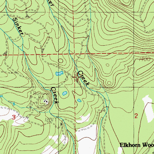 Topographic Map of Homestead Creek, OR