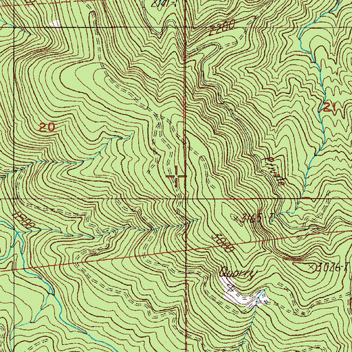 Topographic Map of Burnt Mountain, OR