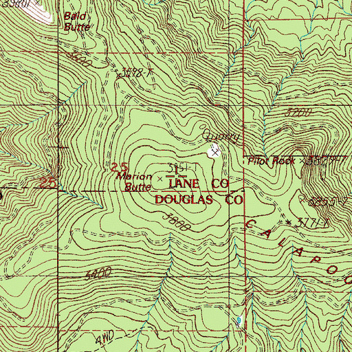Topographic Map of Marion Butte, OR