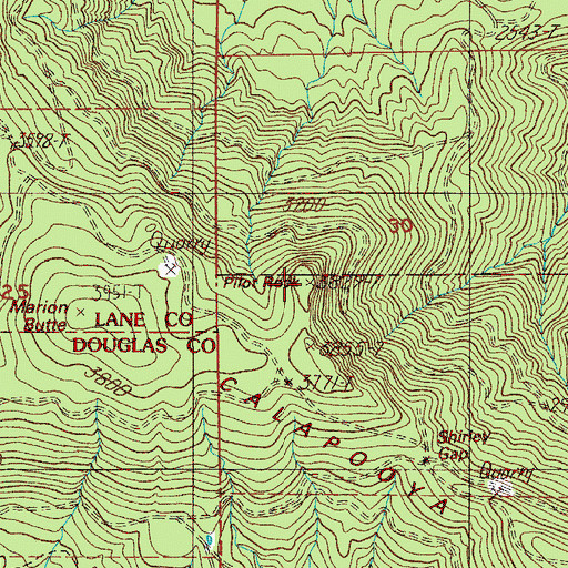 Topographic Map of Pilot Rock, OR