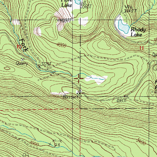 Topographic Map of Butte Lake, OR