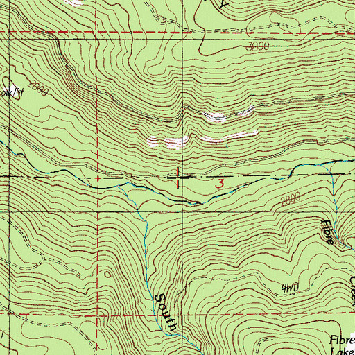Topographic Map of South Fork Butte Creek, OR