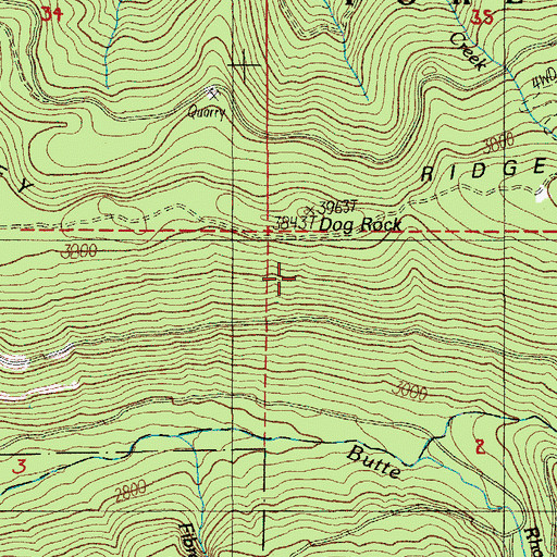 Topographic Map of South Gawley Ridge, OR