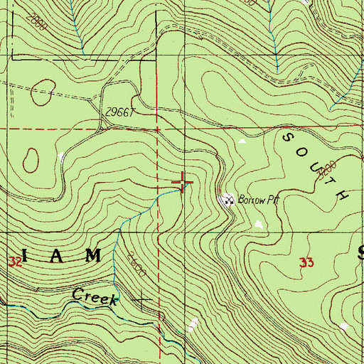 Topographic Map of Boar Camp, OR