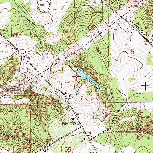 Topographic Map of Briscoe Reservoir, OR