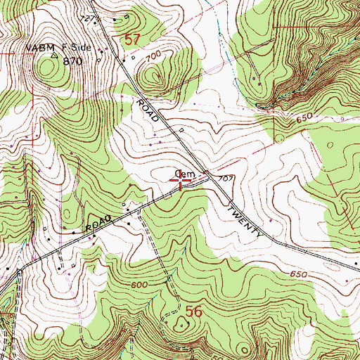 Topographic Map of Redland Cemetery, OR