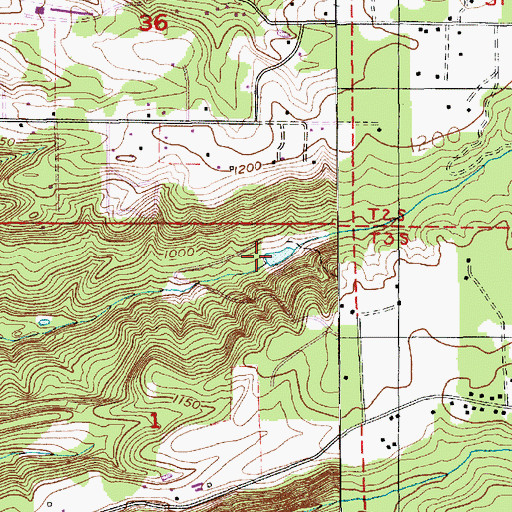 Topographic Map of Burglund Pond, OR