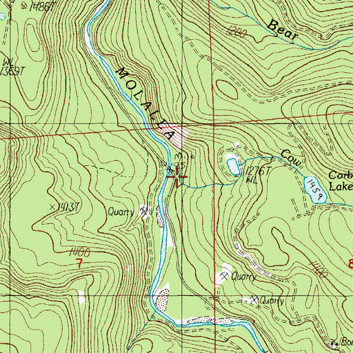 Topographic Map of Pelkey Lake, OR