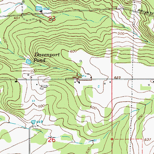 Topographic Map of Berthelson Pond, OR