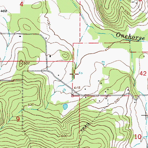 Topographic Map of Clarks Pond, OR
