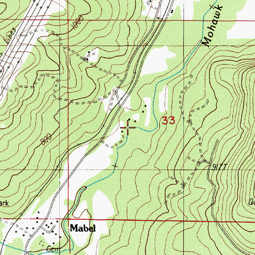Topographic Map of Rock Creek, OR