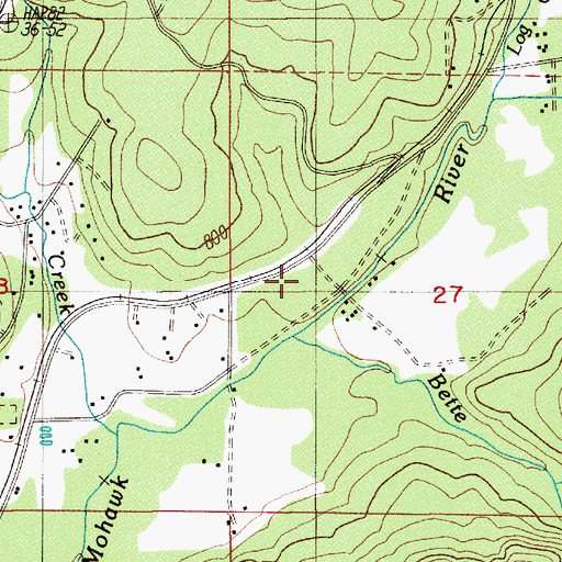 Topographic Map of Bette Creek, OR