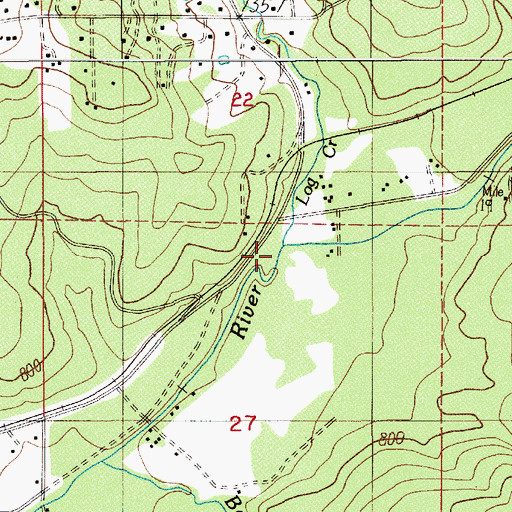 Topographic Map of Dorothy Creek, OR