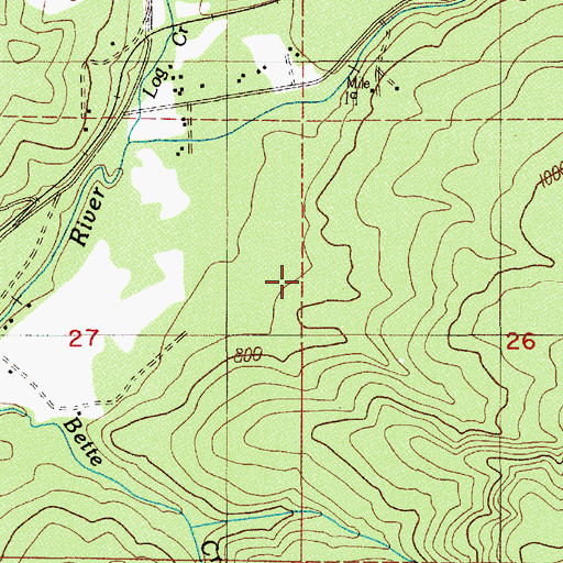 Topographic Map of Carolyn Creek, OR