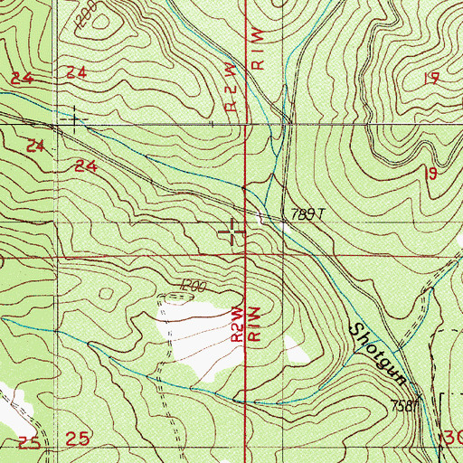 Topographic Map of Crooked Creek, OR
