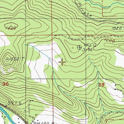 Topographic Map of Jacoby Mountain, OR