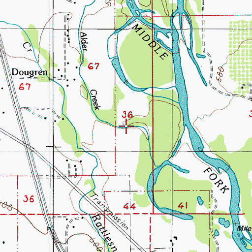 Topographic Map of Green Reservoir, OR