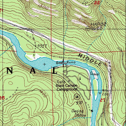 Topographic Map of Sweeney Creek, OR