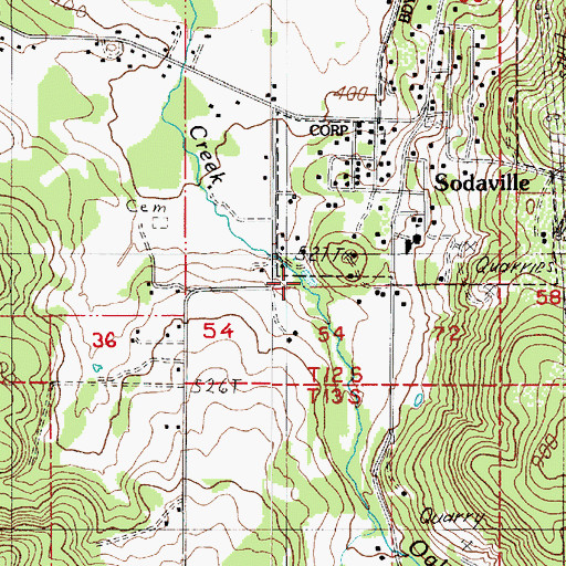 Topographic Map of Durlam Reservoir, OR