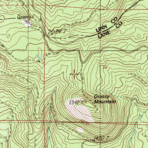 Topographic Map of Ernests Pond, OR