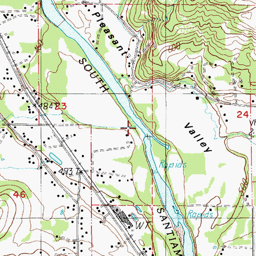 Topographic Map of Gabriel Creek, OR