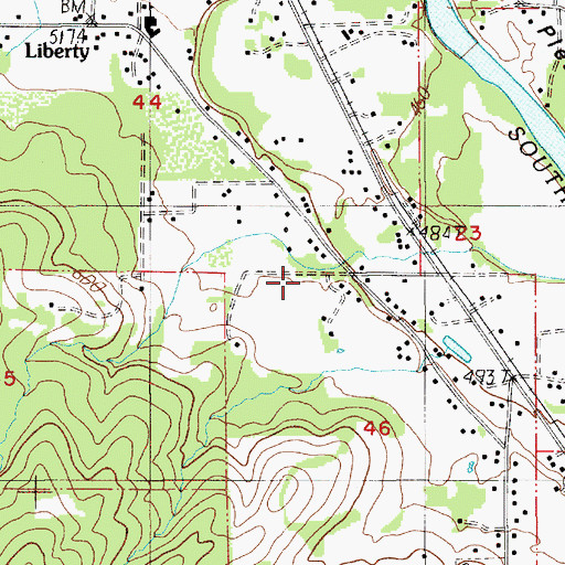 Topographic Map of Little Creek, OR