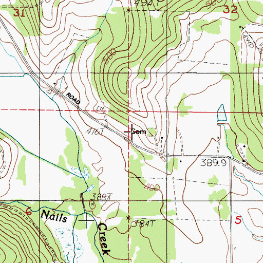 Topographic Map of Union-Turnbow-Mays Cemetery, OR