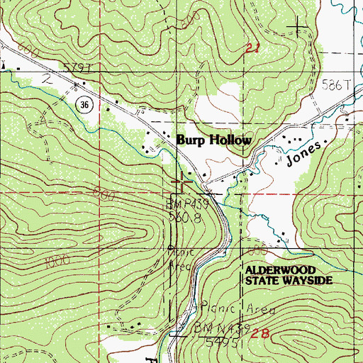 Topographic Map of Burp Hollow, OR