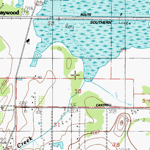 Topographic Map of Middle Fork Coyote Creek, OR