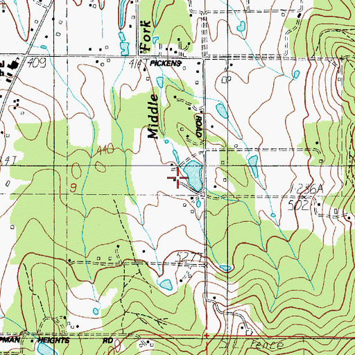 Topographic Map of Griffith Reservoir, OR