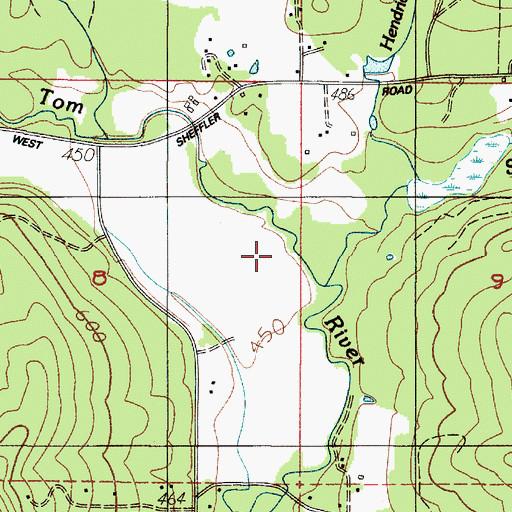 Topographic Map of Sweet Creek, OR