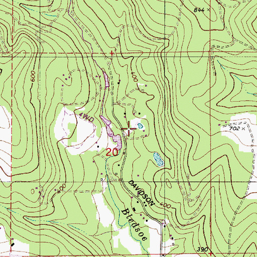 Topographic Map of Rebart Reservoir, OR