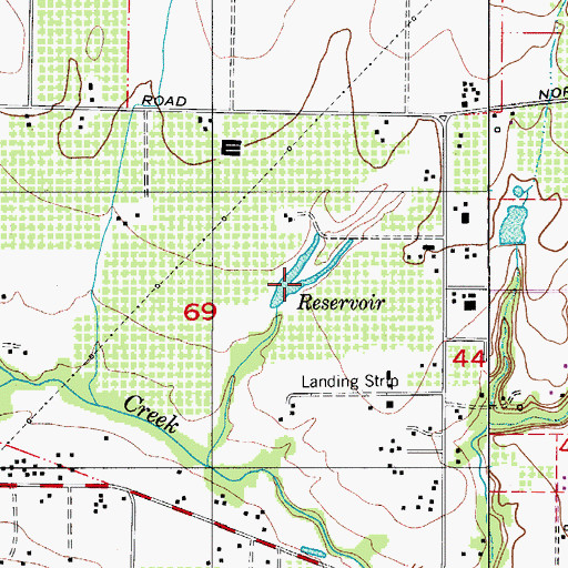 Topographic Map of Tangen Reservoir, OR