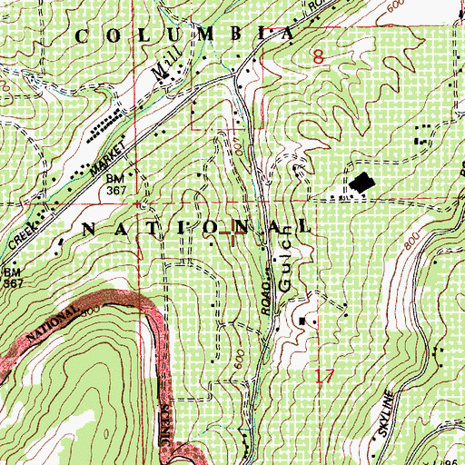 Topographic Map of Orchid Camp, OR