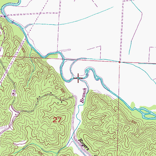 Topographic Map of Anderson Branch, AL