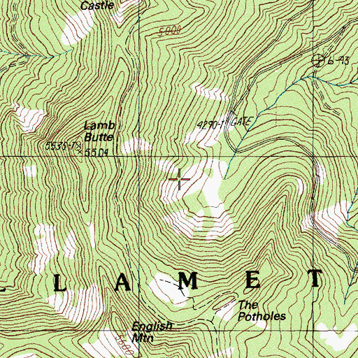 Topographic Map of Pothole Meadow, OR