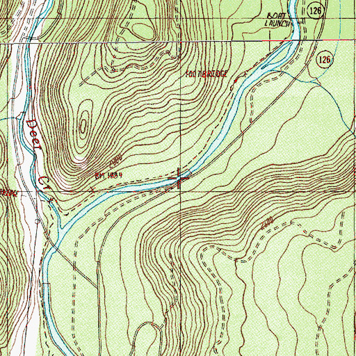 Topographic Map of Dry Creek, OR