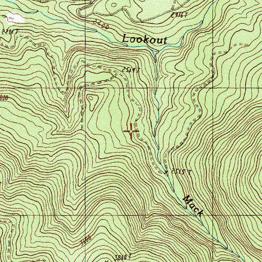 Topographic Map of Saddle Creek, OR