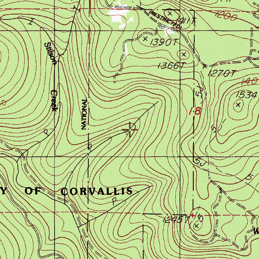 Topographic Map of Jones Creek, OR