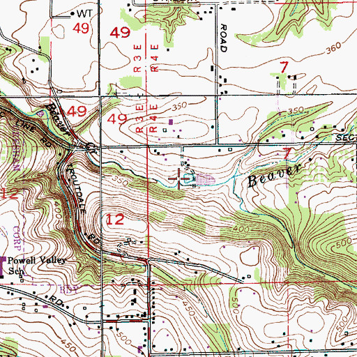 Topographic Map of Fields Reservoirs, OR